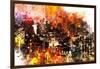 NYC Watercolor Collection - Colorful Night-Philippe Hugonnard-Framed Art Print