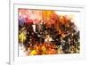 NYC Watercolor Collection - Colorful Night-Philippe Hugonnard-Framed Art Print