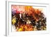 NYC Watercolor Collection - Colorful Night-Philippe Hugonnard-Framed Art Print