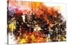 NYC Watercolor Collection - Colorful Night-Philippe Hugonnard-Stretched Canvas