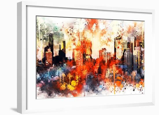 NYC Watercolor Collection - Colors of Manhattan-Philippe Hugonnard-Framed Art Print