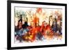 NYC Watercolor Collection - Colors of Manhattan-Philippe Hugonnard-Framed Art Print