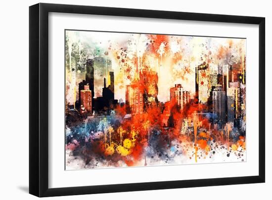 NYC Watercolor Collection - Colors of Manhattan-Philippe Hugonnard-Framed Art Print