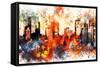 NYC Watercolor Collection - Colors of Manhattan-Philippe Hugonnard-Framed Stretched Canvas