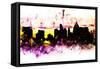 NYC Watercolor Collection - Colors Sunrise-Philippe Hugonnard-Framed Stretched Canvas