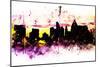 NYC Watercolor Collection - Colors Sunrise-Philippe Hugonnard-Mounted Premium Giclee Print