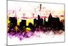 NYC Watercolor Collection - Colors Sunrise-Philippe Hugonnard-Mounted Art Print