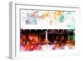 NYC Watercolor Collection - Coney Island Station-Philippe Hugonnard-Framed Art Print