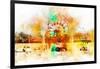 NYC Watercolor Collection - Coney Island-Philippe Hugonnard-Framed Art Print