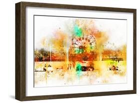 NYC Watercolor Collection - Coney Island-Philippe Hugonnard-Framed Art Print