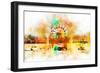 NYC Watercolor Collection - Coney Island-Philippe Hugonnard-Framed Art Print