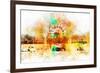 NYC Watercolor Collection - Coney Island-Philippe Hugonnard-Framed Art Print