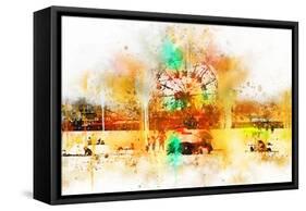 NYC Watercolor Collection - Coney Island-Philippe Hugonnard-Framed Stretched Canvas