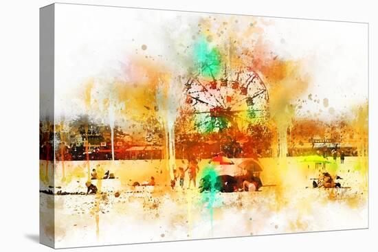 NYC Watercolor Collection - Coney Island-Philippe Hugonnard-Stretched Canvas