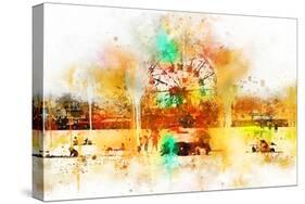 NYC Watercolor Collection - Coney Island-Philippe Hugonnard-Stretched Canvas