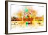 NYC Watercolor Collection - Coney Island-Philippe Hugonnard-Framed Art Print