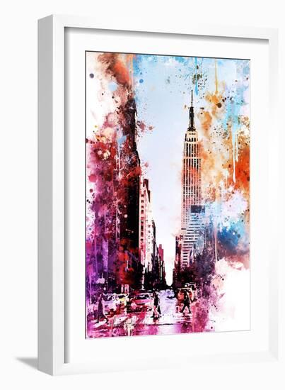 NYC Watercolor Collection - Crossing-Philippe Hugonnard-Framed Art Print