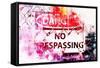 NYC Watercolor Collection - Danger !-Philippe Hugonnard-Framed Stretched Canvas