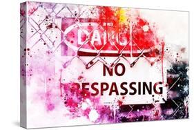 NYC Watercolor Collection - Danger !-Philippe Hugonnard-Stretched Canvas