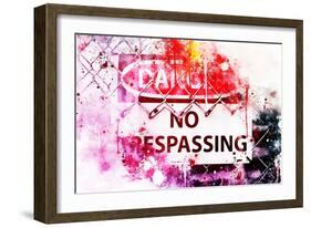 NYC Watercolor Collection - Danger !-Philippe Hugonnard-Framed Art Print