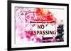 NYC Watercolor Collection - Danger !-Philippe Hugonnard-Framed Art Print