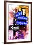NYC Watercolor Collection - Directions-Philippe Hugonnard-Framed Art Print