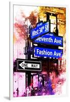 NYC Watercolor Collection - Directions-Philippe Hugonnard-Framed Art Print