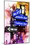 NYC Watercolor Collection - Directions-Philippe Hugonnard-Mounted Premium Giclee Print