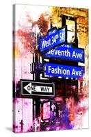 NYC Watercolor Collection - Directions-Philippe Hugonnard-Stretched Canvas