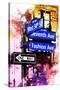 NYC Watercolor Collection - Directions-Philippe Hugonnard-Stretched Canvas
