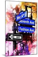 NYC Watercolor Collection - Directions-Philippe Hugonnard-Mounted Art Print