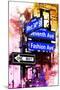 NYC Watercolor Collection - Directions-Philippe Hugonnard-Mounted Art Print