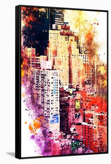 NYC Watercolor Collection - District-Philippe Hugonnard-Framed Stretched Canvas