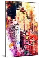 NYC Watercolor Collection - District-Philippe Hugonnard-Mounted Art Print