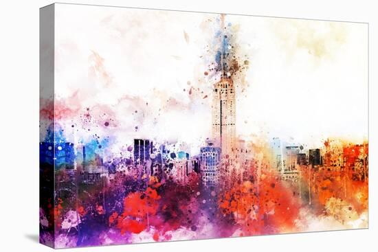 NYC Watercolor Collection - Empire Skyline-Philippe Hugonnard-Stretched Canvas