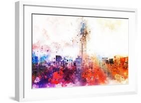 NYC Watercolor Collection - Empire Skyline-Philippe Hugonnard-Framed Art Print