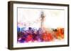 NYC Watercolor Collection - Empire Skyline-Philippe Hugonnard-Framed Art Print