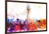 NYC Watercolor Collection - Empire Skyline-Philippe Hugonnard-Framed Art Print