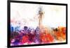 NYC Watercolor Collection - Empire Skyline-Philippe Hugonnard-Framed Art Print