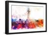 NYC Watercolor Collection - Empire Skyline-Philippe Hugonnard-Framed Premium Giclee Print