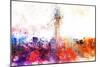 NYC Watercolor Collection - Empire Skyline-Philippe Hugonnard-Mounted Premium Giclee Print