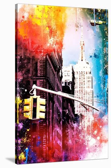 NYC Watercolor Collection - Empire-Philippe Hugonnard-Stretched Canvas