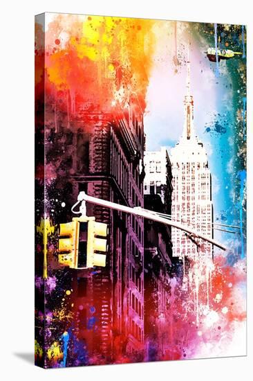 NYC Watercolor Collection - Empire-Philippe Hugonnard-Stretched Canvas