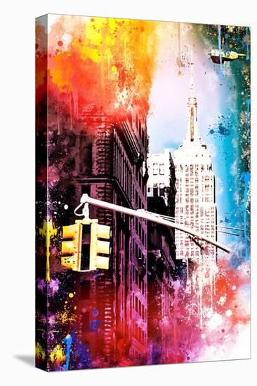 NYC Watercolor Collection - Empire-Philippe Hugonnard-Stretched Canvas