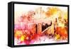 NYC Watercolor Collection - End of the day-Philippe Hugonnard-Framed Stretched Canvas