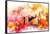 NYC Watercolor Collection - End of the day-Philippe Hugonnard-Framed Stretched Canvas