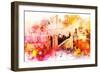 NYC Watercolor Collection - End of the day-Philippe Hugonnard-Framed Art Print