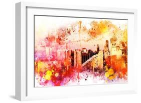 NYC Watercolor Collection - End of the day-Philippe Hugonnard-Framed Art Print