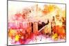 NYC Watercolor Collection - End of the day-Philippe Hugonnard-Mounted Art Print