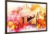 NYC Watercolor Collection - End of the day-Philippe Hugonnard-Framed Art Print